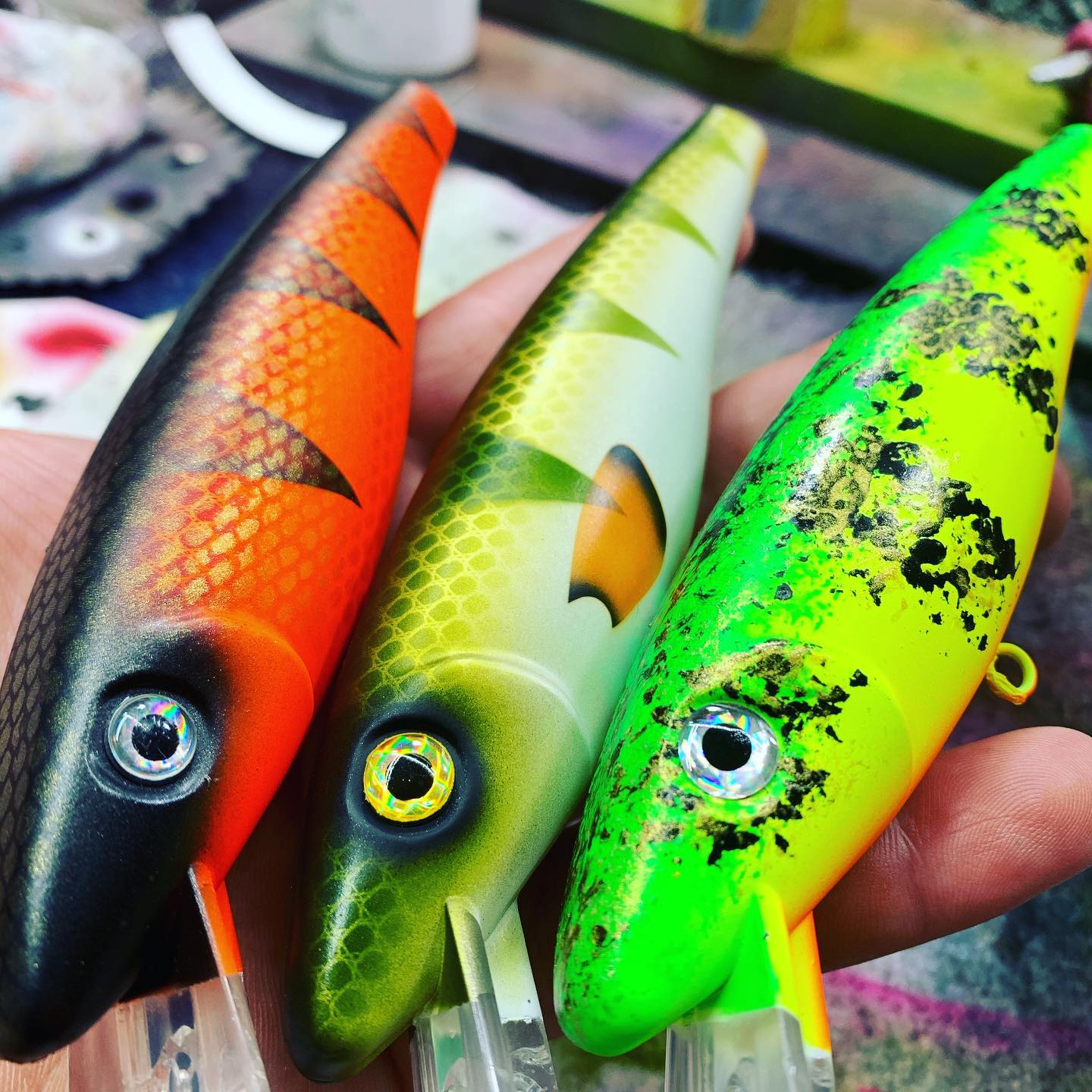 Custom Hand Painted Spoons and Blades by Warrior Lures